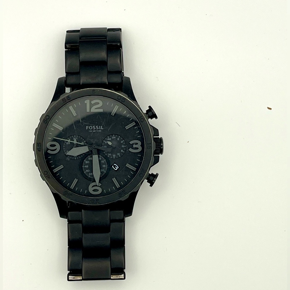Fossil Nate Chronograph Blackout Watch JR1401